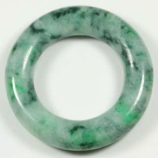 Thick Round Peaceful Circle Green Pendant 100% Natural Untreated A 