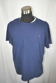 POLO RALPH LAUREN NAVY BLUE RED PONY SHORT SLEEVE CASUAL MENS T SHIRT 