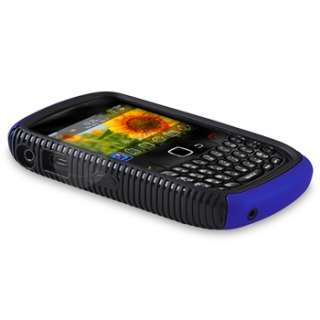   Black Blue Hard Case+Guard+More For BlackBerry Curve 8520 8530  