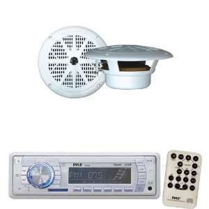  Pyle Marine Radio Receiver and Speaker Package   PLMR18 AM 