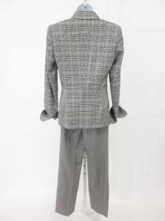ESCADA Black White Plaid Print Wool Pants Suit Sz 34  