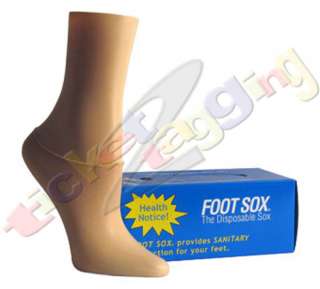 DISPOSABLE NYLON TRY ON SOCKS PEDS FOOTIES   BOX OF 144  
