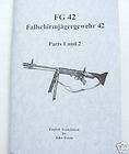 WW2 German 8mm FG42 Manual English Translation HTF