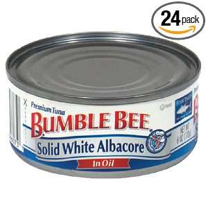 Bumble Bee Solid White Albacore in Oil, 6 Ounce Cans (Pack of 24)