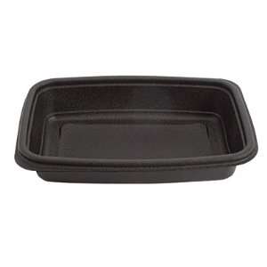  Genpak Microwave Safe Containers, 24 oz, Plastic, Black, 8 