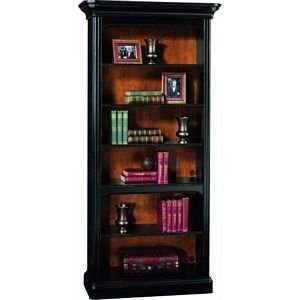   Furniture Tall Bookcase in Weathered Black Finish