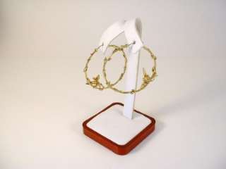 DISNEY TINKER BELL Charm 14k GOLD Plated Hoop EARRINGS  
