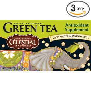 Celestial Seasonings Antioxidant Supplement Green Tea, 40 Count (Pack 