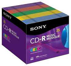 Sony 25CRM80RX  SONY CD R MUSIC 25 PACK COLOR  