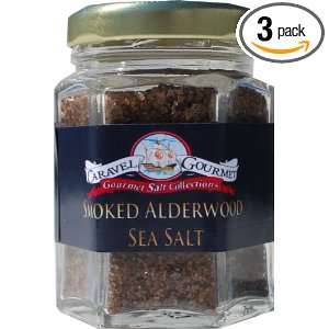 Caravel Gourmet Sea Salt Fine, Smoked Alderwood, 5.6 Ounce (Pack of 3 