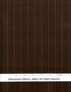 75y Hield Fine English Wool Twill Stripe CAROB Upholstery Fabric $ 