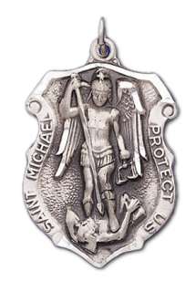 New 0.925 Sterling Silver Archangel Saint St Michael Pendant Charm 