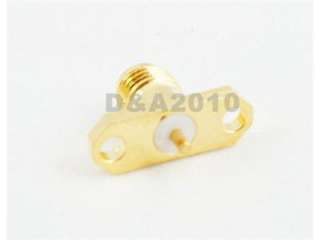 Pcs SMA female 2 hole flange solder chassis connector  