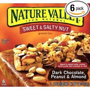 Nature Valley Sweet and Salty Dark Chocolate Peanut and Almond, 6 