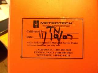 Metrotech 9890 SFL XT Pipe Cable Locator Utility AS IS  