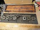 Vintage Little Giant Tap Die Set Wood Box Old Machinist Tool 