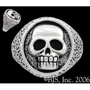  Sterling Silver Pirates Skull Ring 