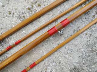   Hexagon Fishing Pole Rod Fly Collapsing Hand Made 1950s Old  