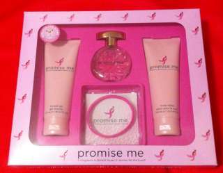 NEW Promise Me   Perfume 4 Pc Gift Set   Susan G Komen   Pink Cancer 