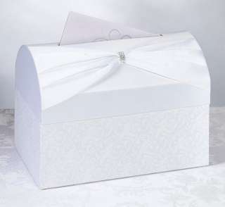 White Satin Wedding Card Box Holder Wishing Well  