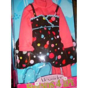   Friends 4 Life Outfit (Red Turtle Neck Spot Dress) Toys & Games