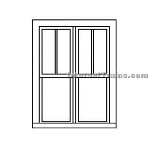  Grandt Line HO Scale Double Hung Window 2/1 Lights 42x62 