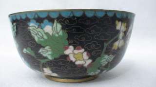 SMALL CLOISONNE BOWL WITH FLORAL PATTERN  