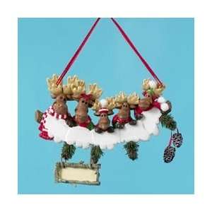  Club Pack of 12 Moose Family of 5 Christmas Ornaments for 