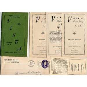 VESTA Masonic Temple Paper Items Omaha Nebraska 1940s  50s Christian 