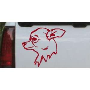 Red 22in X 20.0in    Chihuahua Animals Car Window Wall Laptop Decal 