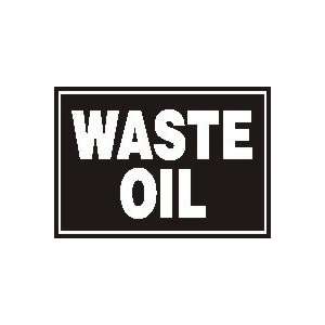  Labels WASTE OIL Adhesive Vinyl   5 pack 3 1/2 x 5
