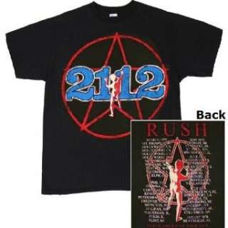   2112 Starman 2 sided Black Lightweight 1976 Tour T Shirt Clothing