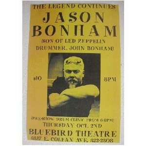 Jason Bonham Handbill Poster John of Led Zeppelin son