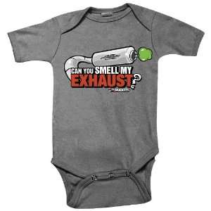   Industries Smell My Exhaust MX Romper   6 12 Months/Grey Automotive