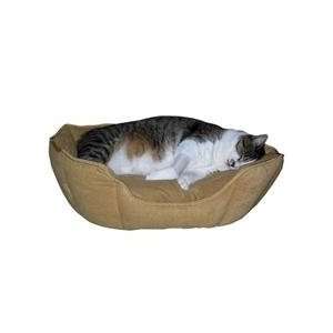  Faux Suede Scalloped Kuddle Kup Pet Bed in Caramel Pet 