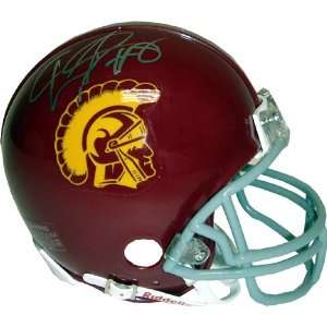 GAI Authentic Dwayne Jarrett Autograph USC Mini Helmet w/ Display Case 
