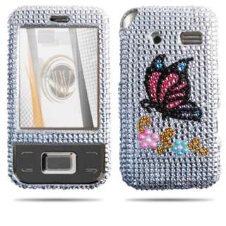   M750 Metro PCS Phone Monarch Butterfly Crystal Full Stones Case Cover