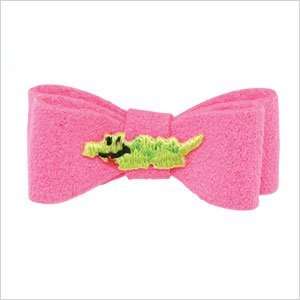   Adorned Hair Bow for Dogs   Pink with Alligator
