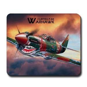  Curtiss P 40 Warhawk Military Mousepad by  