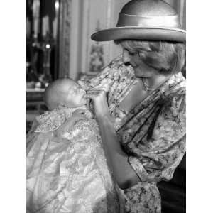 Princess Diana with her son William, August 4th 1982   Christening of 