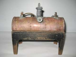 Vintage Weeden Steam Engine w/Cast Iron Base Copper Tank Metal Wheel 