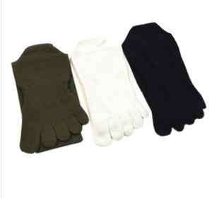   dress bamboo fiber soft absorbent foot five fingers toe sock casual
