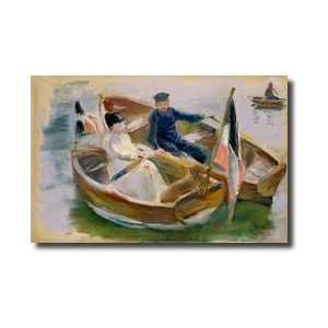  Two Boats With Flags Wannsee 1910 Giclee Print