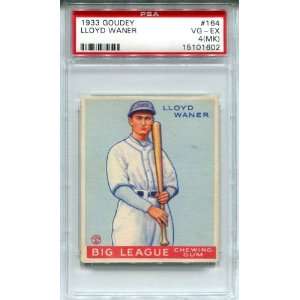  Lloyd Waner Unsigned 1933 Goudey PSA Graded 4 Card Sports 