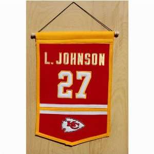  Kansas City Chiefs Larry Johnson NFL Traditions Banner 