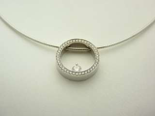 MOVADO M Diamond Ono Pendant Necklace 18K White Gold Retail Price $ 