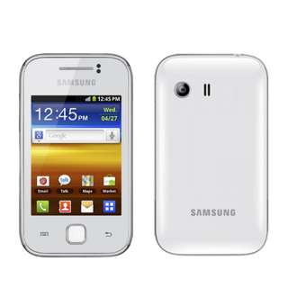 NEW SAMSUNG GALAXY Y S5360 WHITE WIFI ANDROID TOUCHSCREEN UNLOCKED 