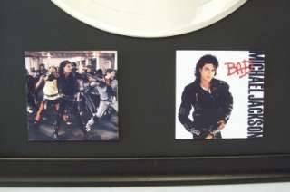 Michael Jackson BAD Platinum Plated LP Record & Mini Album Framed 