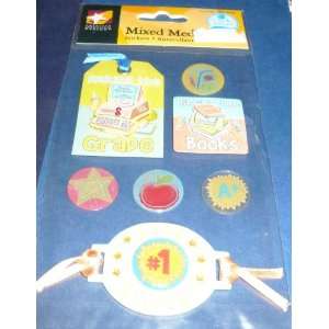  TRADITIONAL MIXED MEDIA GRADE SCHOOL STICKERS Arts, Crafts & Sewing