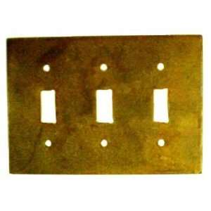    Plain Triple Toggle Metal Switch Plate Cover